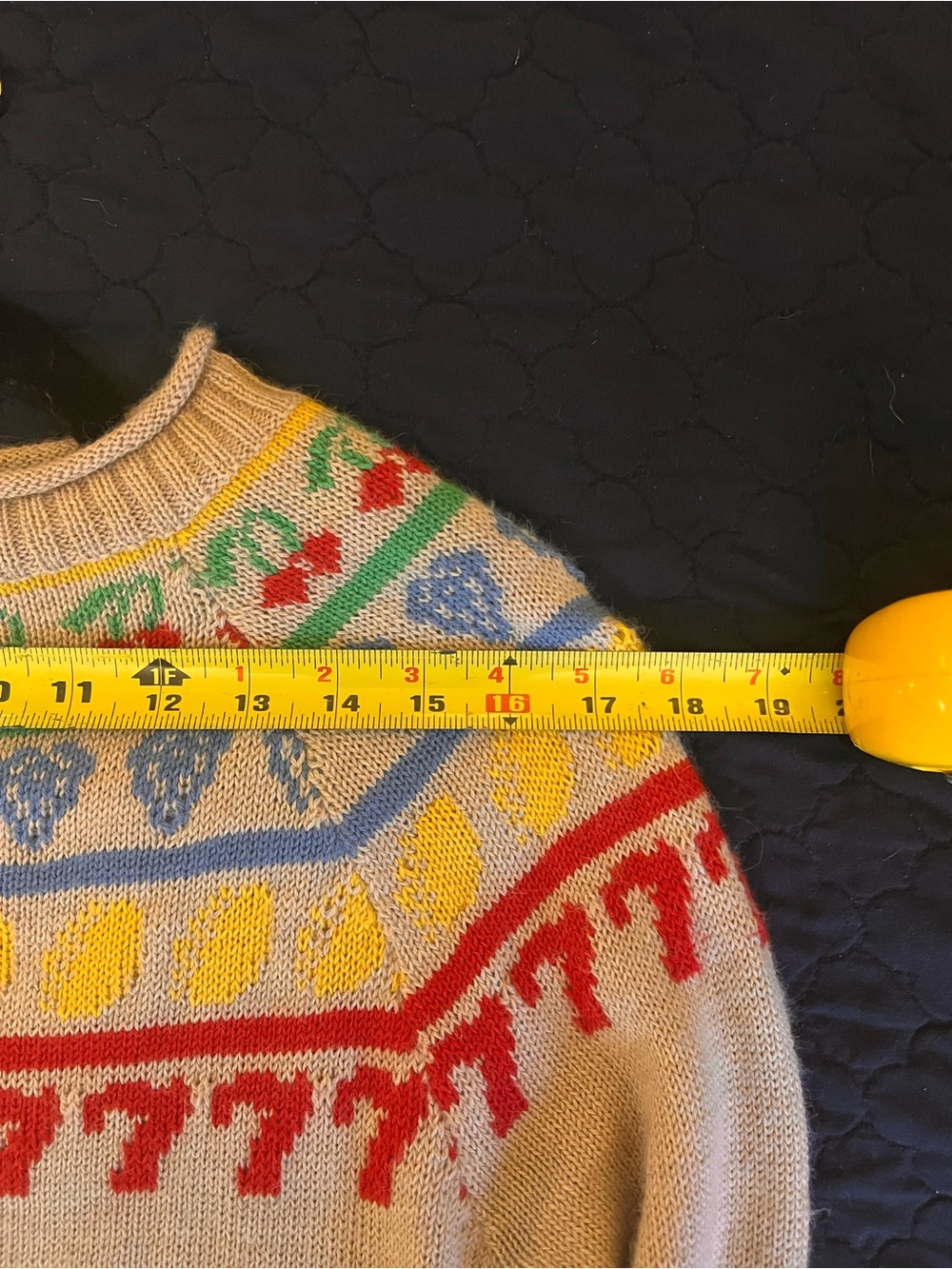 Rachel Antonoff Alpaca Intarsia Lucky 7 Cherry Sweater - Picture 7 of 9